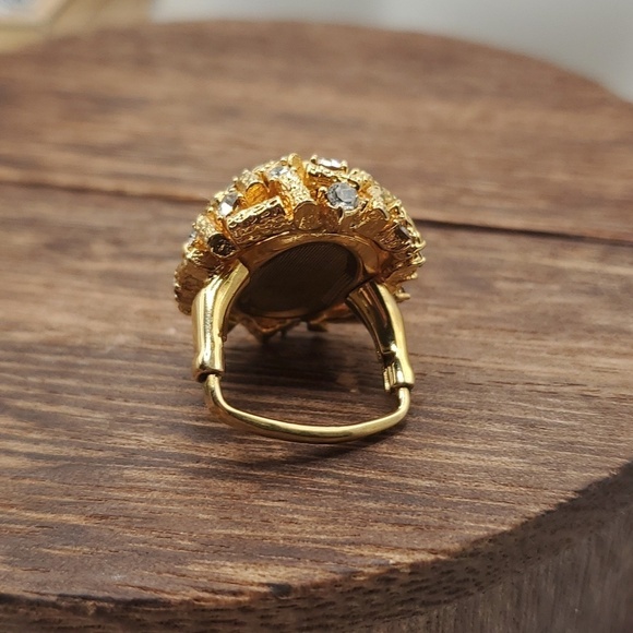 Men Size‎ 5 R567 Vendome blooming gold filled nugget ring missing some stones